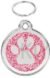 ROSE Médaille personnalisée pour chien paillettes