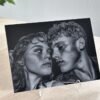 Gravure personnalisée photo sur acrylique- Cadeau de mariage - Naissance, Baptême.