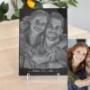 Gravure personnalisée photo sur acrylique- Cadeau de mariage - Naissance, Baptême.