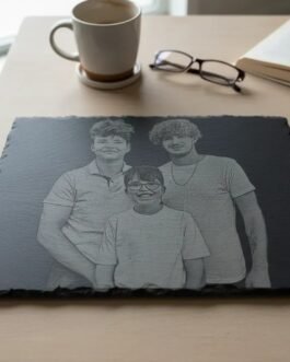 dessous de verre en ardoise personnalisés photo.