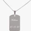 Pendentif homme ou femme  Personnalisé photo et texte verso