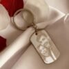 Porte clé homme ou femme  Personnalisé photo et texte verso